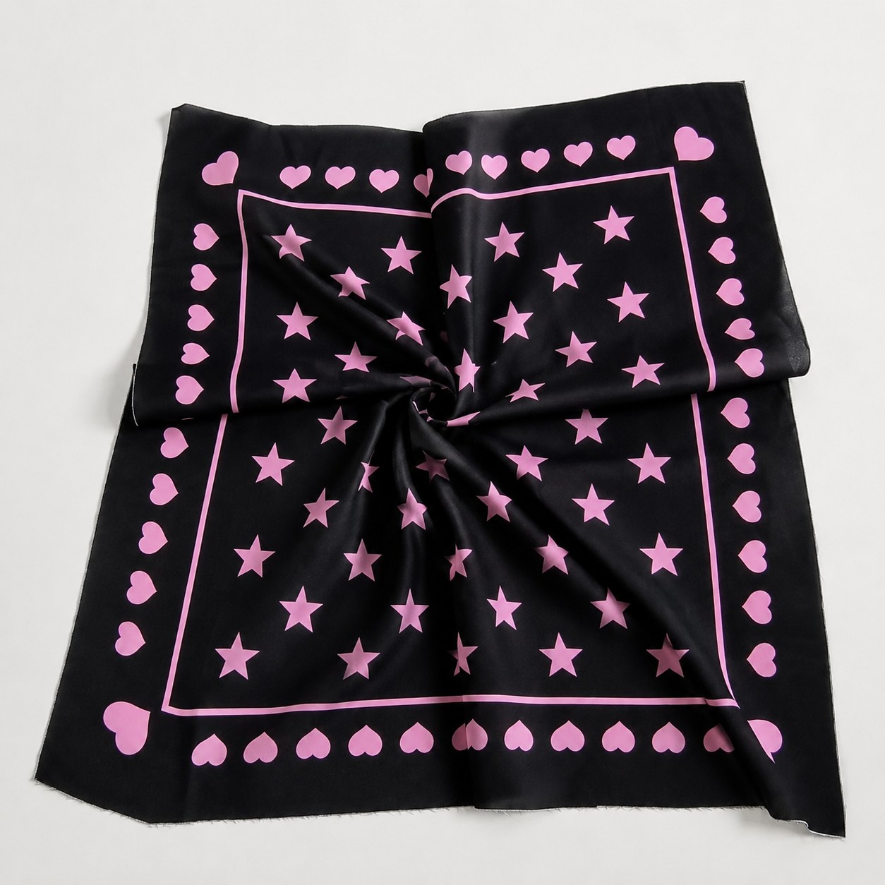 Black and pink mulberry silk scarf for sensitive skin friendly styling
