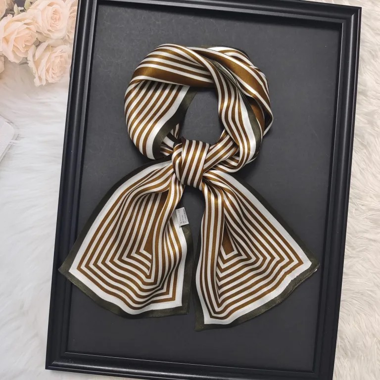 Silk scarf styling tip for elegant neckwear