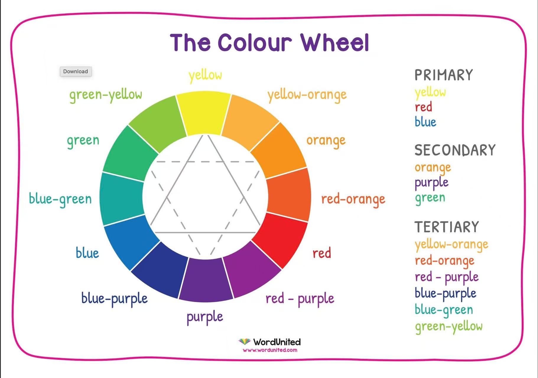 Color wheel reference for custom silk scarf color development