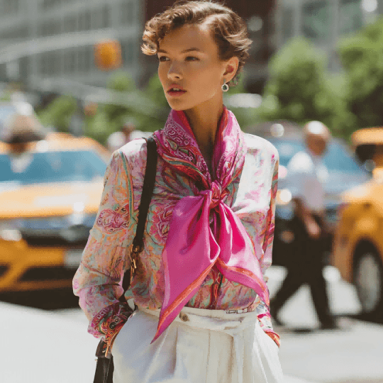 Pink scarf color inspiration for spring and gift collections