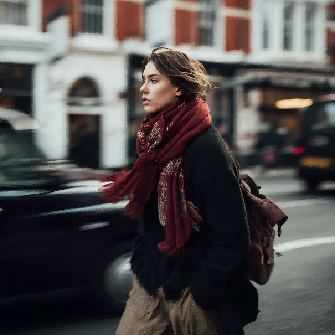 Red silk scarf color direction for bold seasonal collections