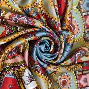 Silk scarf fabric reference for modern luxury brand products