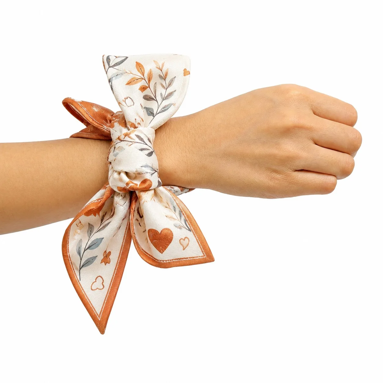 Custom printed silk twilly scarf reference for handbags, neck styling and gift sets