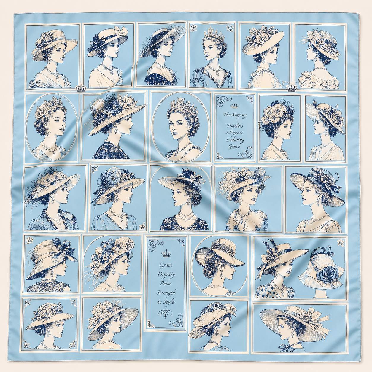 Fashion custom printed silk scarf for company event gift